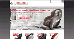 Desktop Screenshot of hisashimassagechairs.com